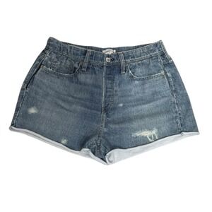 Rag & Bone Miramar Shorts Size L Denim Look Elastic Waist Sweatshorts Pockets